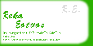 reka eotvos business card